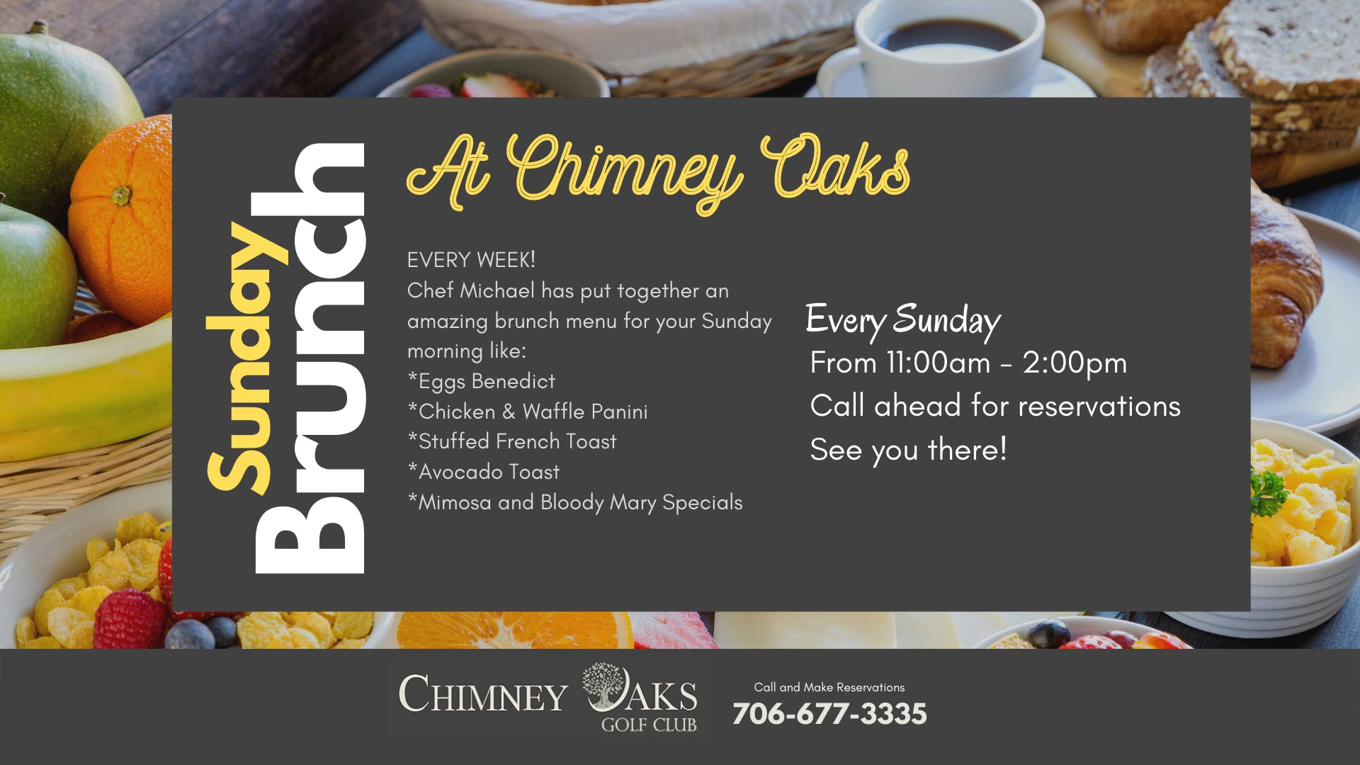 Sunday Brunch - Every Sunday - Lifestyle Homes at Chimney Oaks